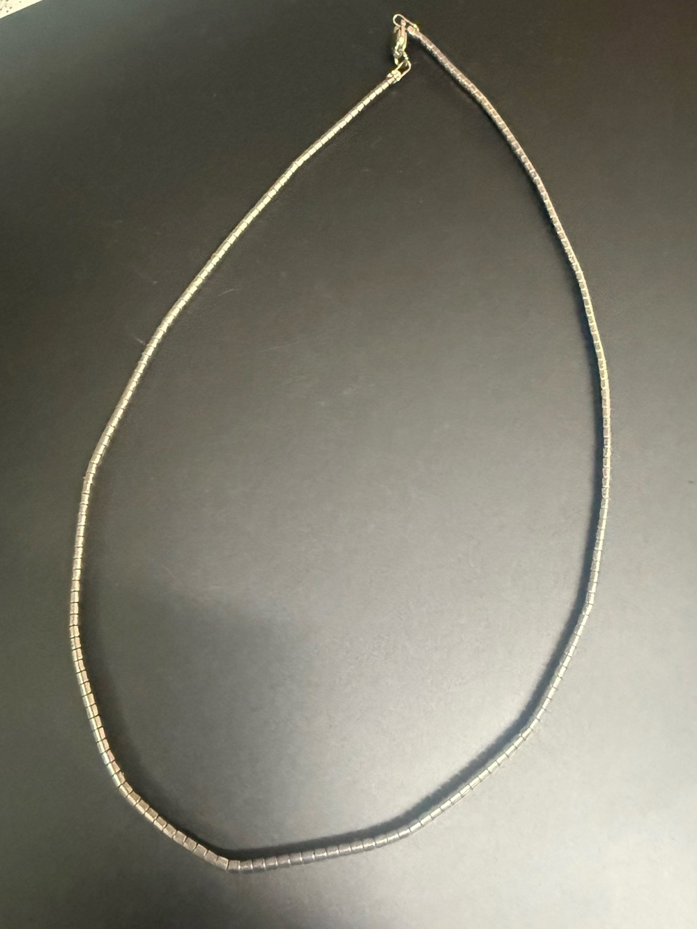 Sterling Silver Round Cobra Chain Necklace 925 Italy